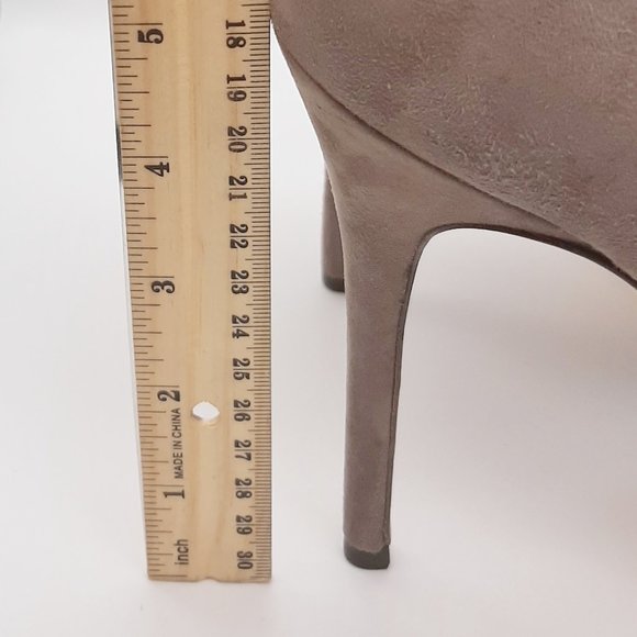 All Saints Taupe Suede Stiletto Platform Pumps SZ 39.5 - Picture 6 of 12